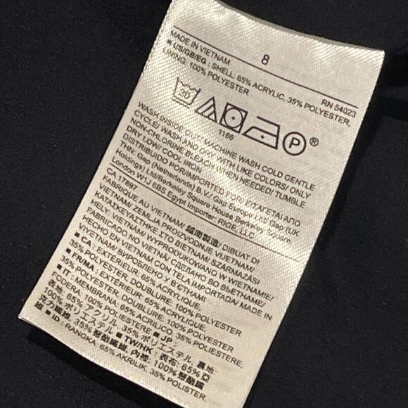 ~~ Banana Republic Sz 8 Black & White Plaid Lined Pleated Circle Mini/Knee Skirt - Picture 11 of 11